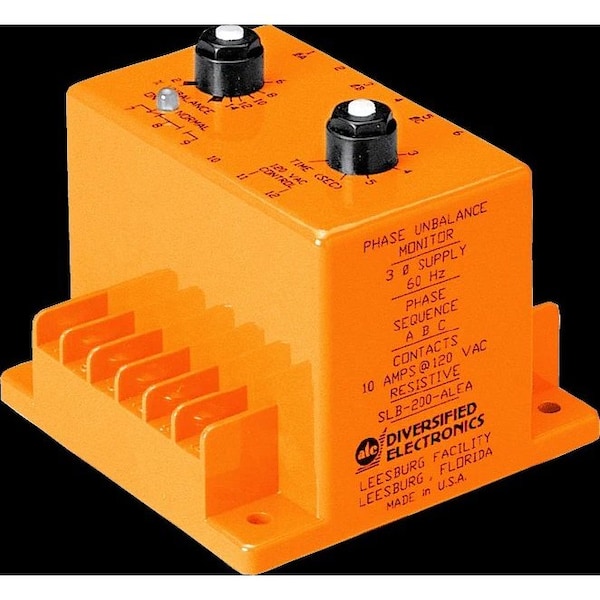 Phase Unbalance And Loss And Phase Sequence MonitorRelay, Automatic Reset, 120VAC